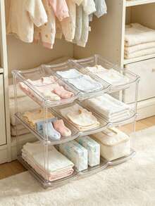 Transparent Multi-Layer Storage Rack, Can Categorize And Store Bottles, Diapers And Other Items, Suitable For Daily Storage In Various Indoor Scenes - Clear - View 6