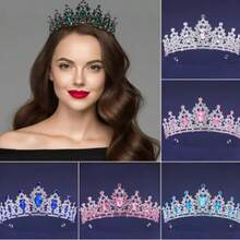 1 buah Bando Mahkota Perak Wanita, Cocok untuk Pengantin, Pernikahan, Pesta, Dansa, Kontes Kecantikan, Aksesori Rambut Wanita Gaya Gothic - View 1
