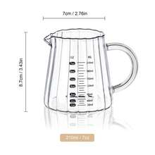 210 Ml / 7 Oz Glass Measuring Cup With Handle, Small Milk Pitcher, Clear Glass Pitcher For Coffee Preparation, Barista Accessories For Home And Kitchen - Transparent - View 7