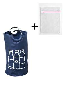 Large Capacity Collapsible Recycling Bin/Trash Can/Laundry Basket (Includes Laundry Bag) - Cylindrical Opening Multi-Functional Basket, Suitable For Home, Apartment, Garage, Office, Kitchen, Storage Room And Laundry Room Collection Use - Multicolor - View 11