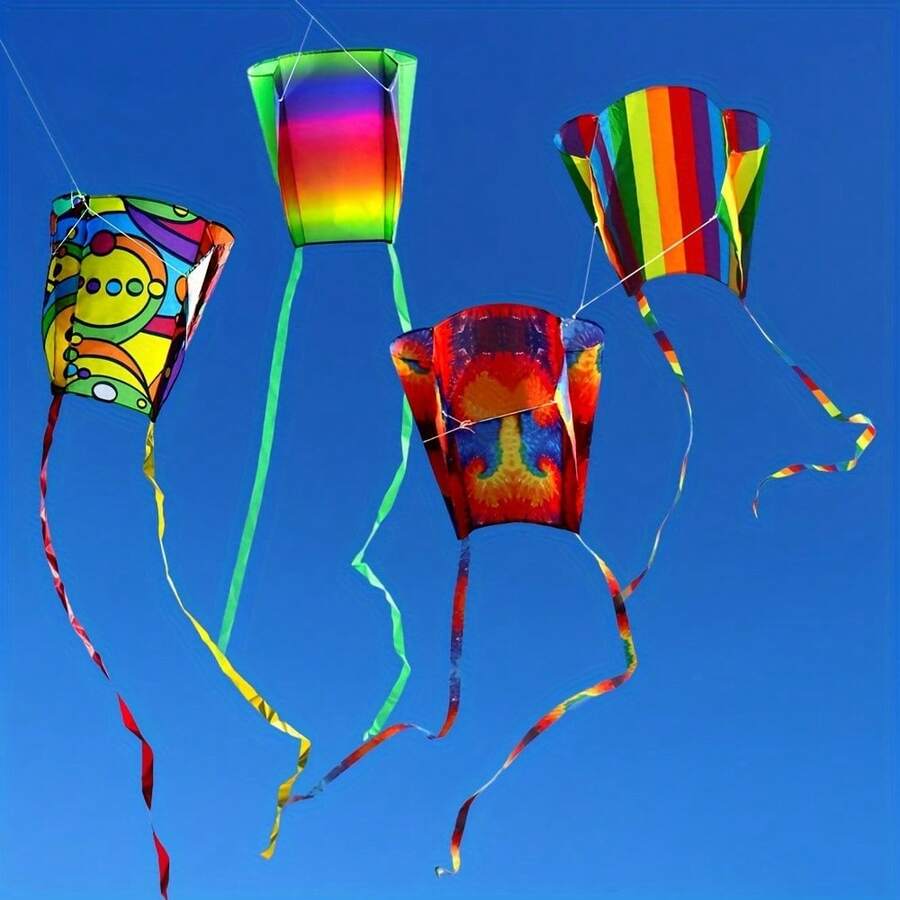 Colorful Mini Soft Kite, Comes With 30m Flying Line, Ideal For Outdoor Recreation, Kite Winder In Random Color Shipped