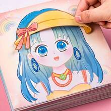 Princess Sticker Book For Kids, Educational Hand‑On Craft Toy For Toddler Preschool Kindergarten Girls, Perfect Birthday Party Favor Holiday Gift, Improve Concentration Hand‑Eye Coordination & Imagination, Quiet Travel Home Play Toy For Girls Age 3+ - 1 Random Book - View 8