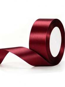 1/5 Roll Satin Ribbon - Glossy, For Wedding, Birthday, Party Decorations, Gift Wrapping, Floral Arrangements - - Elegant Decoration Ribbon For Professional & Home Use, Wedding Decor, Glossy Finish, Fine Craftsmanship, Versatile Trim, Event Planners - Multicolor - View 9