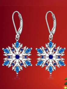 1 Pair Charming Cubic Zirconia Earrings For Women, Wedding, Engagement, Party Jewelry, Christmas Gift - 1# - View 3
