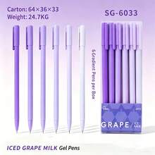 Gradient Gel Pen Set, 4 Sets Aesthetic Pastel Colors, 0.5mm Fine Tip Black Ink Retractable Cap Diary Pens, For Note-Taking, School And Office Supplies - Sets - View 8