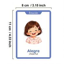 Lachilly Spanish Language Learning Flashcards 7 Themes Fruits Vegetables Food Animals Daily Activities Etc. Preschool Kindergarten Education Learning Cards Spanish Language Learning Materials - Multicolor - View 4