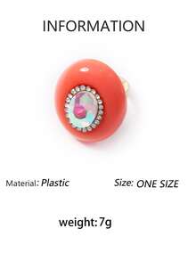 1pc European & American Vintage Fashion Versatile Rhinestone Geometric Adjustable Ring For Women, Minimalist Luxury High-End Commuter Accessory - Geometric Diamond Ring - View 12