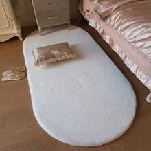 1 buah Karpet Oval Bulu Kelinci Imitasi Putih, Kain Bulu Kelinci Imitasi, Tekstur Lembut dan Halus, Cocok untuk Dekorasi Rumah Bergaya Krem, Prancis, Korea, Minimalis, Potongan Tangan dengan Kesalahan 1-5cm, Karpet Dekoratif, Dekorasi Kamar Tidur, Karpet Kecil, Karpet, Dekorasi Rumah, Karpet Ruang Tamu, Karpet Kamar Tidur, Karpet Luar Ruangan, Karpet yang Dapat Dicuci - MultiWarna - View 2