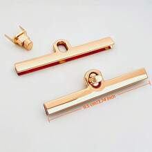1pc/2pcs Vintage Alloy Twist Lock, Durable Metal Rotating Buckle, Suitable For DIY Handbags, Wallets And Knitted Bags, Gold/Silver/Bronze/Gunmetal Color Optional - Multicolor - View 8