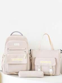 3pcs School Backpack Set, Unisex Design, High Aesthetic Large Capacity Student Bookbag, Suitable For Back To School Season - Multicolor - View 11