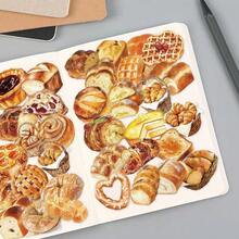 32pcs INS Style Baking Bread PET Transparent Decorative Stickers, Food Dessert Creative Patterns, High Definition Printing Clear & Transparent, Waterproof Wear-Resistant Delicate Texture, Gentle Healing Art Style. Suitable For DIY Planner Collage, Scrapbook Creation, Decorating Storage Boxes, Water Bottles, Tablets, Suitcases, Scrapbook Materials, Back To School Artistic Handmade Items. - Multicolor - View 5