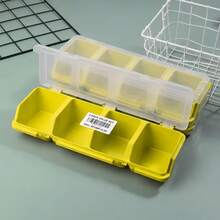 Multi-Compartment Screw And Small Parts Organizer Box, Durable Plastic Hardware And Jewelry Storage Box, Used For Storing Screws, Hardware, Bolts, Nuts, Nails And Tools, With Lid Sorting Box, For Organizing Garage Workbench, Tool Accessories, Small Items - Multi-color - 4-compartment Storage - View 8