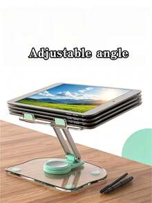 1pc 360° Rotating Phone/Tablet Stand, Adjustable & Foldable Desktop Holder Stand With Non-Slip Silicone Base, Portable Compatible With Desk Stand, Gift For Family, Friends, Phone Accessories,Suitable For Office Workers, Students, And Teachers - Multicolor - View 7