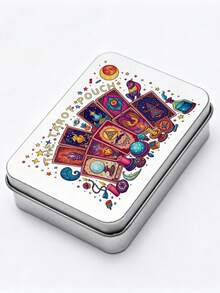 Tarot Card Storage Box Cover, Printed With Tarot Cards,Leopards, Mysterious Eyes, Witches And Other Patterns,Can Be Used As A Tarot Card Storage Box, Storage Jar, Beauty Storage Box,Gift Box, Suitable For Storing Tarot Cards, Jewelry, Stationery, Etc - Multicolor - View 15