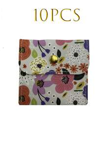 10/5/1pc New Printed Faux Leather Jewelry Bag With Snap Button - Luxury Gift Bag For Earrings, Necklaces, Bracelets And Rings Storage - Multicolor - View 17