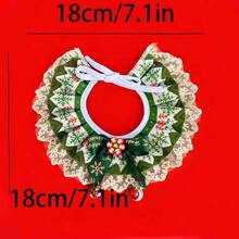 Dog Bib Collar Cross-Border Christmas Pet Drool Bib Scarf Cat Triangle Bandana Decoration - Green - View 2