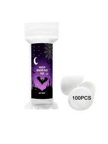 100Pcs Premium Lint-Free Cotton Pads, Dual-Sided Soft Absorbent Makeup Remover Pads, Halloween, Festivals, Parties, Gifts - White - View 17