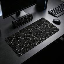 Black & White Large Mouse Pad, Gaming Desk Mat, Large Keyboard Pad, Washable, Rubber Anti-Slip Bottom, Stitched Edge, Gift Mouse Pad, Desk Protector, Desk Mat, Multiple Sizes Available, Computer Keyboard Pad, Laptop Pad - View 9