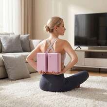1/2pcs Lightweight High-Density EVA Yoga Blocks, Strong Pressure Resistance, Suitable For Home Fitness, Pilates Practice, Stretching, Meditation, Dance, Ballet Training, Home Gymnastics Training And Balance Training - Multicolor - View 5