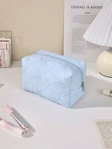 Extra Large Quilted Makeup Brush Organizer Bag, Spacious Zipper Cosmetic Storage Case For Brushes And Beauty Tools, Portable Travel Toiletry Pouch For Women - Multicolor - View 10