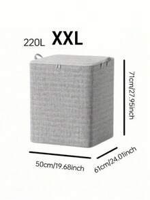 1 pieza de caja de almacenamiento de tela a cuadros extra grande de 47.55 galones para el hogar, gran capacidad para ropa y ropa de cama, material ligero y plegable, muy conveniente de transportar, bolsa a prueba de polvo y humedad - Multicolor - Ver 11