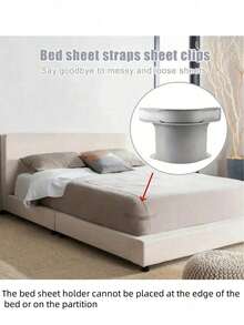 4pcs Set Snap Bed Sheet Clips, Hidden Non-Slip Clips For Fixing Bed Sheets, Bed Covers And Quilts; Heavy Duty Multi-Functional Bed Sheet Corner Tensioners; Fashion Home Decor. - Type a - View 9