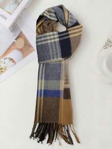 Classic Plaid Scarf, Versatile Boyfriend Gift, High-Quality Reversible Warm Scarf For Men And Women, Suitable For Autumn/Winter - Multicolor - View 6
