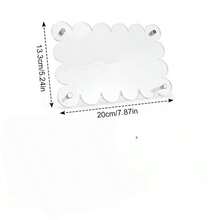 2D Wavy Fan-Shaped Double-Sided Transparent Acrylic Photo Frame, Desktop Display Stand, Suitable For Couple Photos, Film Photos, Cards And Stamps, Christmas Gift For Family And Friends, Fashionable Wavy Edge Desktop Decor For Home/Office - 1PC - View 5