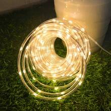 Outdoor Solar Waterproof Rope LED Lights, Bendable Clear Tube Design, Gentle Warm Glow, Wonderful Decor For Raised Planters, Deck Steps, Fence Lines And Backyard Landscaping - Tube Light - View 2