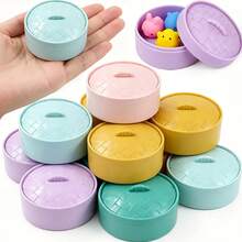 6/12/20pcs Colorful Round Simulated Cage-Shaped Storage Boxes With Woven Lids, Suitable For Organizing Various Small Items Including Hair Accessories, Beads And Office Supplies, Birthday And Holiday Gifts, Toy Display Boxes (Random Color) - Random Color - View 2