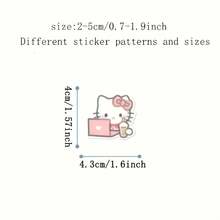 SANRIO 50pcs Cartoon Stickers, Multiple Cute Designs Suitable For Laptop, Skateboard, Bicycle, Guitar, Luggage, Perfect Party Favors And Holiday Gifts - Multicolor - View 5