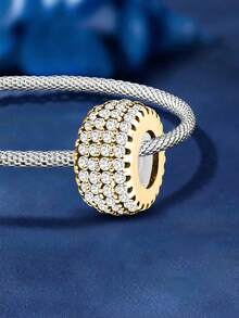 1pc Fashionable Triple-Strand Rhinestone Beaded Bracelet, Women's DIY Jewelry Making, Girls' Daily Wear Accessory Decoration - Style 3 - View 1