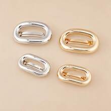 4pcs Women Hair Clips Geometric Shape Hair Clips Round Hair Clips Oval Metal French Hair Clips For Thick Hair Hair Accessories - Multicolor - View 2