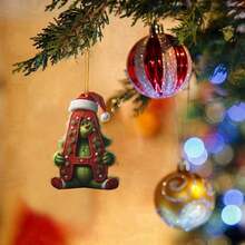 The Grinch The 1pc Acrylic Letter Ornament, Christmas Decoration, Christmas Tree Hanging Decor, Holiday Hanging Ornament - Cookie Monster - View 4