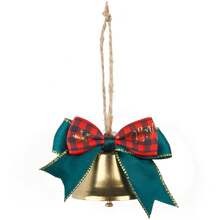 4pcs Christmas Tree Decorative Bell Hanging Ornaments With Bows, Holiday Home Decor Hanging Bells - Multicolor - View 8