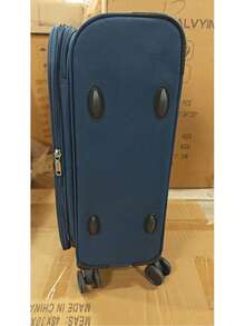 20/24/28 Suitcase, Hardshell/Softshell, Impact-Resistant, Expandable Section For Extra Capacity, Trolley Case, Storage Case, Carry-On, Checked Luggage - Navy Blue - View 1