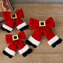 The Grinch Cross-Border New Christmas Tree Red & White Bow Ornament, Christmas Gift Scene Decoration Prop - Multicolor - View 6