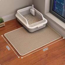 Double-Layer Cat Litter Tray, Non-Slip Pet Cleaning Pad, Cat And Dog Litter Box, Cat Bed, Cat Supplies, Rabbit Supplies, Autumn Home Decoration, Halloween And Christmas Decorations - Khaki - View 10