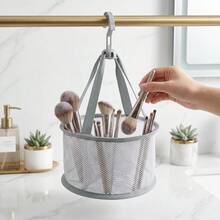 1 Set Silicone Makeup Brush Cleaning Bowl And Drying Rack Set, Portable Makeup Brush Cleaning Bowl With Mesh Storage Rack, Quick Drying Organizer, Essential Travel Beauty Tool, Suitable For Sponges, Makeup Brushes And More - A - View 4