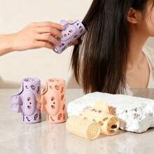 2pcs Cartoon Portable Mini Hair Curlers, Small Size Fluffy Non-Damaging Inward Curling Air Bangs Roller, Korean Style Hair Rollers, Multiple Colors Available, Multi-Function Plastic Hair Clips, Ideal Gift For Family And Friends, Travel Essential, Back To School Season Must-Have - Multicolor - View 6