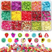 1 Set/Bag Colorful Polymer Clay Fruit Slices Kit, 15/24/28pcs Mini Fruit Fragments With 24-Compartment Storage Box, Suitable For DIY Nail Art, Phone Decoration, Handmade Resin Crafts, Slime Mixing, Art And Craft Supplies - A - View 9