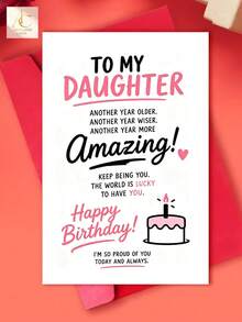 Happy Birthday Greeting Card For Daughter Heartfelt Message For Birthday Celebration And Special Occasion Gift For Her - One Size Fits All - View 1