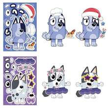 1set/8pcs Bluey Stickers Large Size Stickers Girls And Children's Stickers Waterproof Hand Account Student Stickers, Perfect Decorative Stickers, Puzzle Stickers For Boys And Girls - Multicolor - View 6