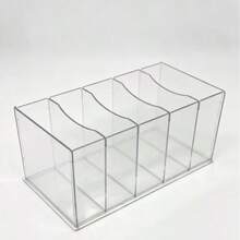 Multi-Slot Transparent Acrylic Belt Organizer, Partitioned Belt Display Rack, Suitable For Wardrobe, Vanity, Countertop And Clothing Store, Neat Space-Saving, Luxury Accessory Storage - Multicolor - View 7