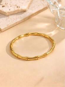 1pc/5pcs Hot-Selling Luxury Versatile Bracelet Collection, Niche Design, Stainless Steel, High-End Feel - Gold - View 2