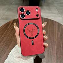 New Luxury Artificial Leather Magnetic Shockproof Phone Case, Compatible With IPhone 18 17 16 15 14 13 12 11 Pro Max Plus Air 17Pro 17ProMax, Lens Protection, Supports Wireless Charging Protective Case - Coffee Brown - View 10