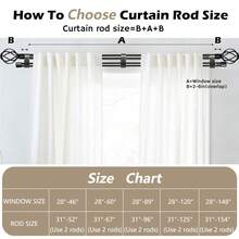1 Set Double Curtain Rod Set, Metal Adjustable Splice Double Curtain Rod Set, Suitable For Windows, Equipped With Brackets, Perfect For Blackout Curtains In Bathroom, Bedroom And Living Room (Black) - American Style Double Rod - Black - View 3