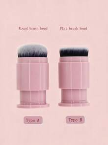 Blush Brush/Foundation Brush/Portable Retractable With Cap/Setting Powder Loose Powder Brush Contour Brush Makeup/Travel/Portable Multi-Function Makeup Brush - Multicolor - View 2