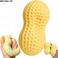 Peanut Stress Ball, Crunchy Squeeze Ball, Soft Touch Decompression Toy, ASMR Sensory Stress Relief Toy, Suitable For Adults, Birthday Gift, Holiday Gift, Perfect Gift - Multicolor - View 1