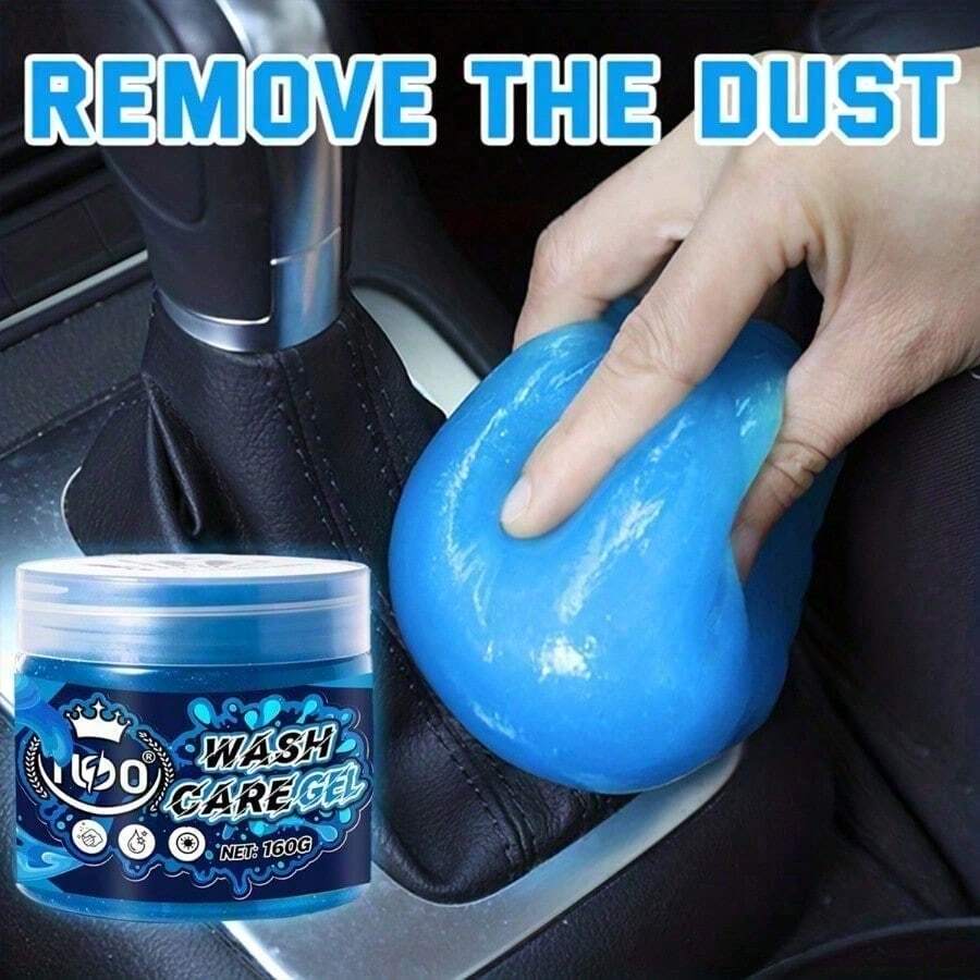Multi-Purpose Car Interior Cleaning Gel - Dust & Stain Remover, Suitable For Sensitive Surfaces, Reusable & Washable - Ideal For Vents, Keyboards & Detailed Vehicle Cleaning - Perfect Gift For Men, RV Care Gel - 160g - View 1